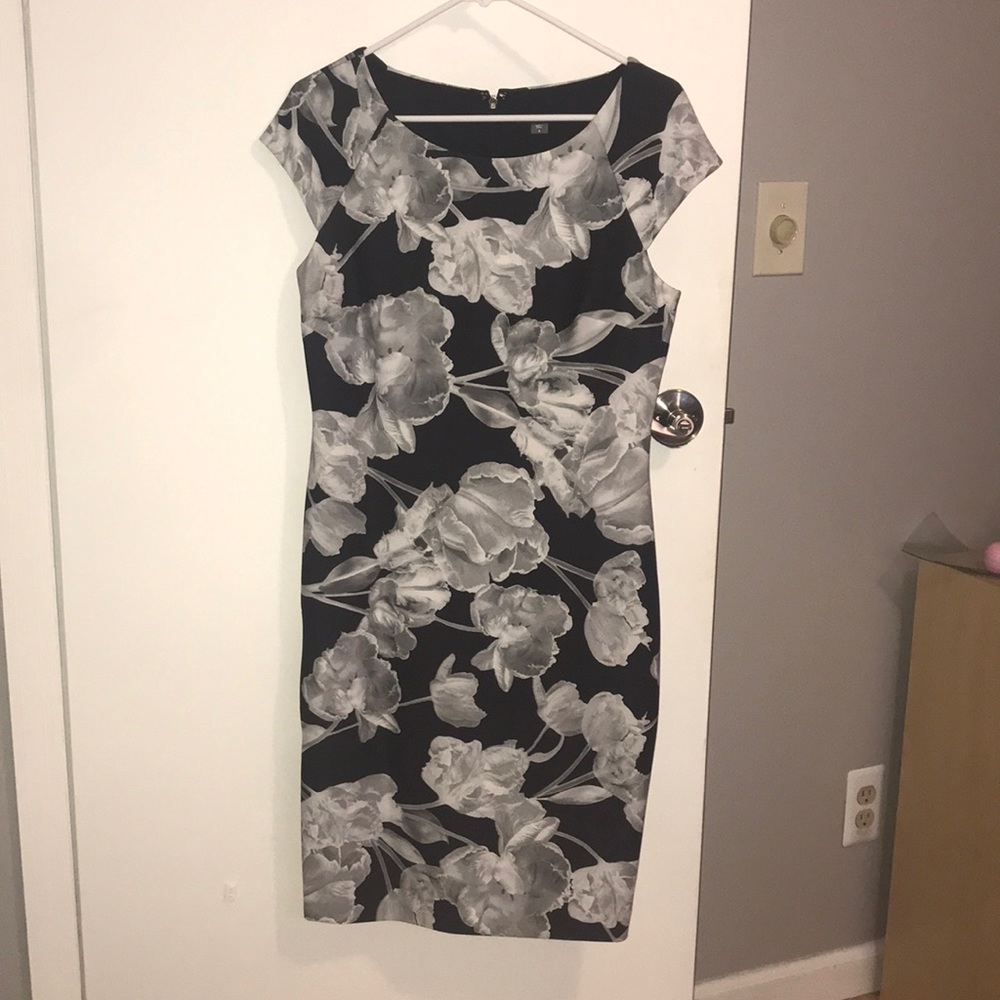 NWOT Tommy Hilfiger Black Rose Dress (8)